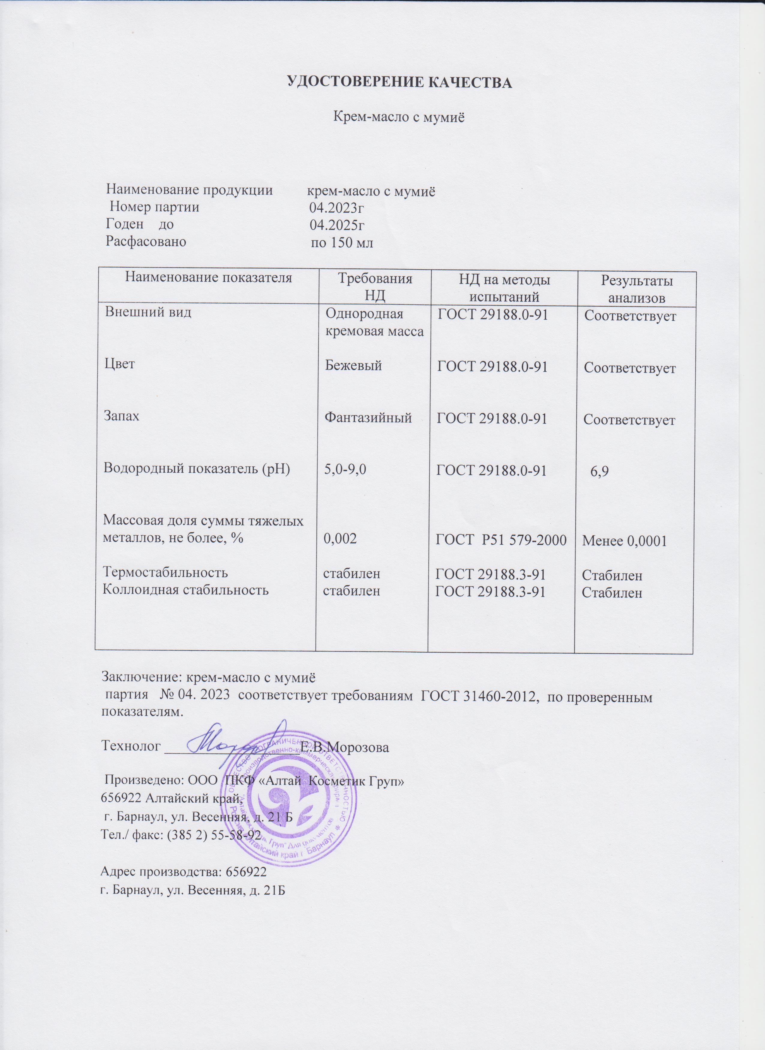 Паспорт №042023
